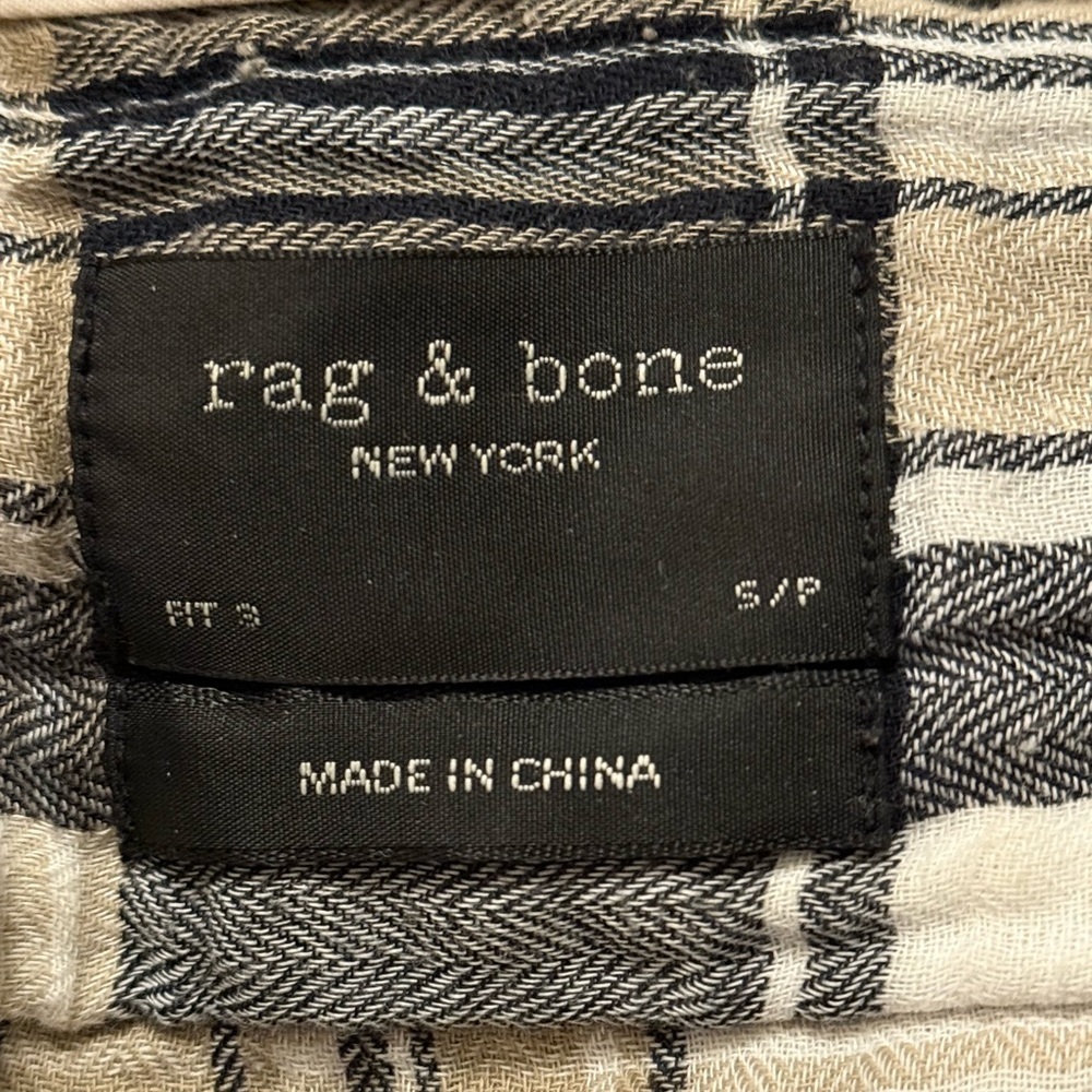 Rag & Bone Mens Collared Flannel Long Sleeve Button Front Plaid Shirt Size S - Picture 10 of 11